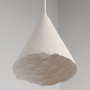 Small white ceramic modern handmade pendant lamp Boho lighting for kitchen island