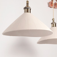 Pendant lamp with a metal brass top
